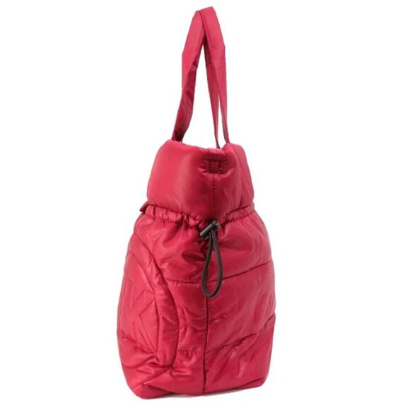 S Michael Kors Rae Berry Red Nylon Extra Large Tote Purse 35F1U5RT3C Bag NWT$368 - Picture 5 of 11